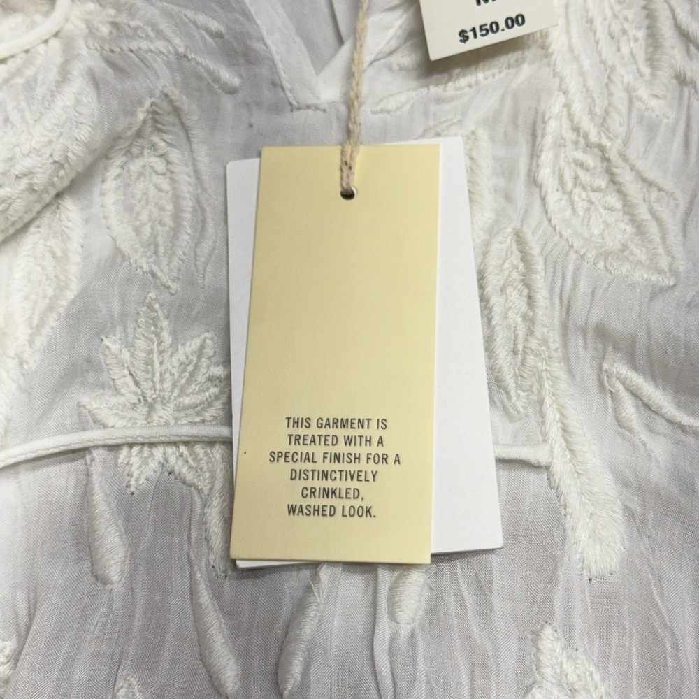 NWT Wilfred Boho Dress M White Embroidery Lace Swim Cover-up w/Liner MSRP $150 - Picture 9 of 11